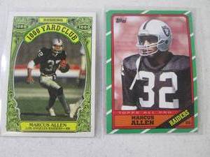 lot 175 image: 1983 - 1987 Topps Marcus Allen Card...