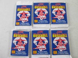 lot 180 image: 6 1989 Score Baseball Packs...