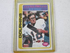 lot 183 image: 1978 Topps Bob Griese Cards...