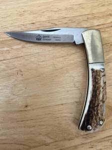 GENT Puma Germany Lockback Folding Stag Handle Knife P210610S 106RC