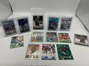 Football Card Lot - Montana, Rice, Brees, Elway, Davante Adams, Barry Sanders, LT, Aaron Donald, Zeke, & More