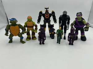 Vintage Toy Lot - Teenage Mutant Ninja Turtles, Power Rangers, MASK, and Construx