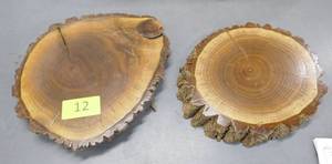 lot 12 image: Two Oak slabs for your craft project