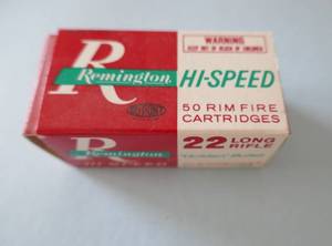 lot 20 image: Box of 50 Remington 22 long rifle shells