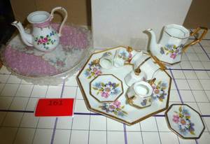lot 44 image: 2 new complete and 3 partial mini tea sets