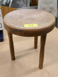 lot 57 image: Vintage milking stool