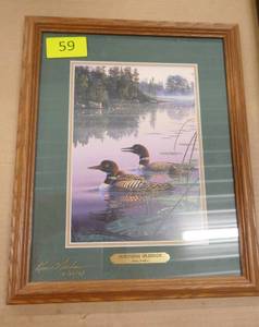 lot 59 image: Signed Kim Norlien loon print