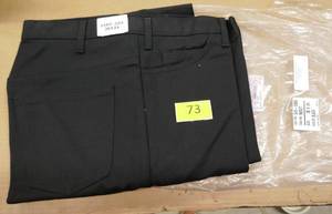 lot 73 image: New Mens black work pants 36x34 from JCPenney 50% cotton 50% polyester