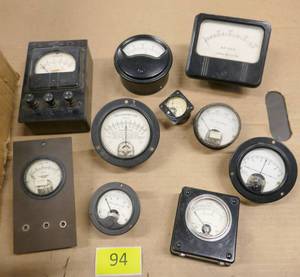 lot 94 image: Ten vintage meters