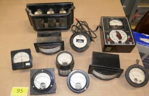 lot 95 image: Ten vintage meters