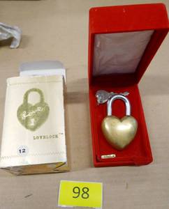 lot 98 image: Heart Lock New, just needs some polishing