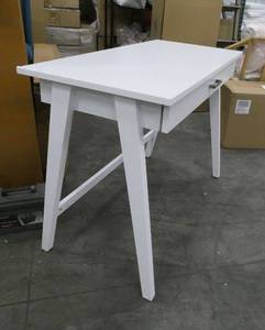 lot 121 image: New in box white writing desk
