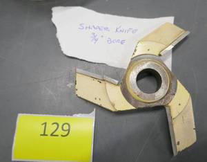 lot 129 image: Wood shaper knife 34 inch bore