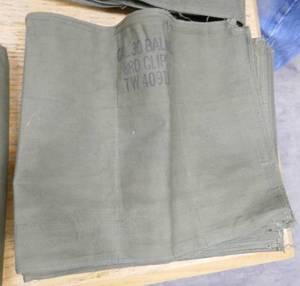 lot 172 image: Lot of 50 -  .30 Caliber Clip WrapsBags 1953