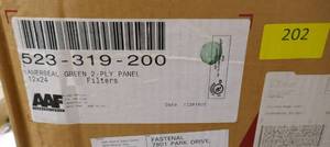 lot 202 image: 10 Amerseal Green 2ply panel 12x24 filters