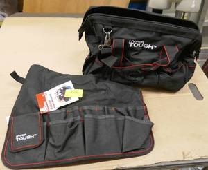 lot 203 image: New tool bag and bucket organizer bag