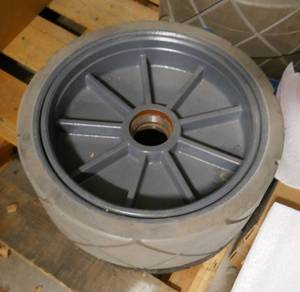 lot 211 image: Two forklift or sweeper 15 inch wheels