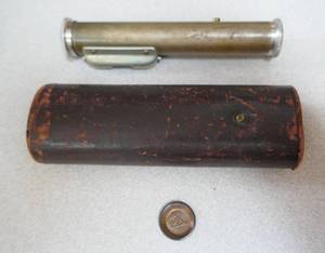 lot 228 image: vintageantique horizon viewer in case and knights penny