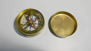 lot 231 image: Vintageantique Brass Compass and Sun Dial