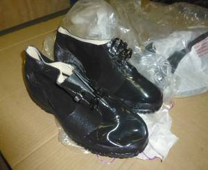 lot 237 image: 4 pair of buckle overshoes size 10