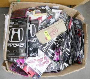 lot 249 image: approx 725 various vehicle decalsstickers