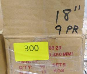 lot 300 image: Eighteen Fulterer 18 inch drawer slides 11251