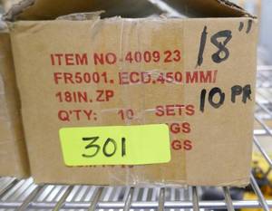 lot 301 image: Twenty Fulterer 18 inch drawer slides 11251
