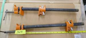 lot 309 image: Two 16 inch Pony pipe clamps
