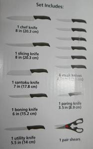 lot 340 image: Set of Kitchen knives