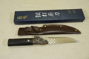 lot 76 image: Dragon Theme Fixed Blade Collector Knife