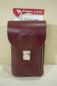 lot 112 image: Occidental Leather Clip-On Large Leather Phone Holster
