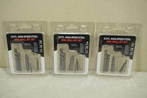lot 129 image: 3 High Speed Steel Mini Drill Bit Sets