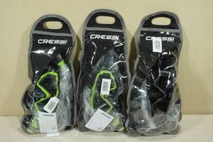 lot 199 image: 3 Cressi Snorkel Sets