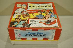 lot 244 image: Vintage Frosty-Freez Ice Cream Maker Toy with Box