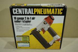 lot 252 image: Central Pneumatic 18 Guage 2-in-1 Air NailerStapler