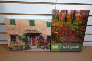 lot 330 image: 500 & 350 Piece Springbok Jig Saw Puzzles