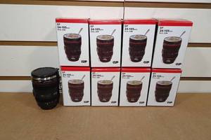 lot 357 image: 6 Canon Lens Cup Espresso Cups