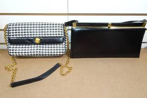 lot 368 image: 2 Womens Hand Bags -BlackWhite
