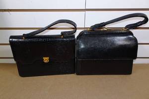 lot 369 image: 2 Womens Hand Bags -Black