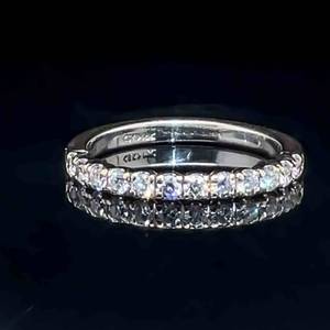 0.33ctw Diamond 14 Eternity Thin Stacking Band Ring in 18k White Gold VS Clarity $1,650 Retail VIDEO