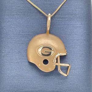 1994 TRADEMARK NFL (Official Jewelry) Green Bay Packers Football Helmet Pendant in 14k Yellow Gold - Collectable Keepsake