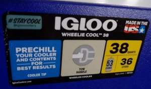 lot 89 image: Brand New Igloo Wheelie Cool 38