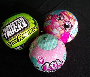 lot 146 image: LOL Surprise Mini  Monster Trucks Glow Riders  Newborn Unicorn Squad Mini Lot of 3