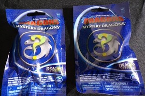 lot 153 image: Dreamworks Mystery Dragons Action Figure Dragons Revealed Mini - Sealed Lot of 2