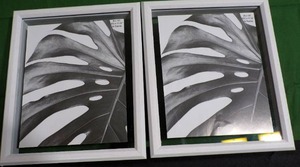 lot 175 image: Lot of 2 - 9.5 x 11.5 Matted To 8 x 10 Thin Profile Float Single Image Frame - Threshold