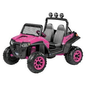 lot 1 image: Brand New Peg Perego 12V Polaris RZR 900 Powered Ride-On - Pink ((MSRP $399.99))