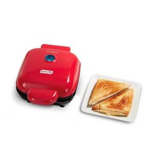 lot 16 image: Brand New Dash Pocket Sandwich Maker   Snowman Mini Waffle Maker