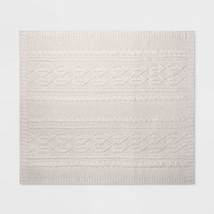 lot 111 image: Brand New Cable Knit Chenille Throw Blanket - Threshold