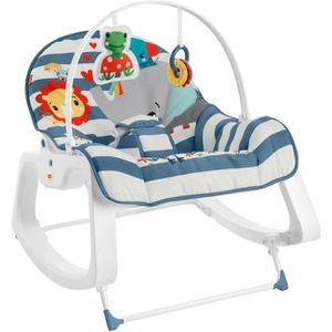 lot 161 image: Brand New Fisher-Price Infant-to-Toddler Rocker - Navy Stripe