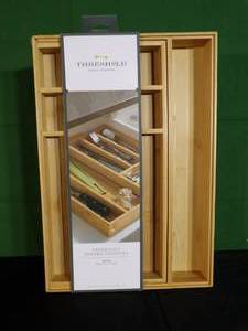 lot 238 image: Bamboo Expandable Flatware Drawer Organizer - Threshold